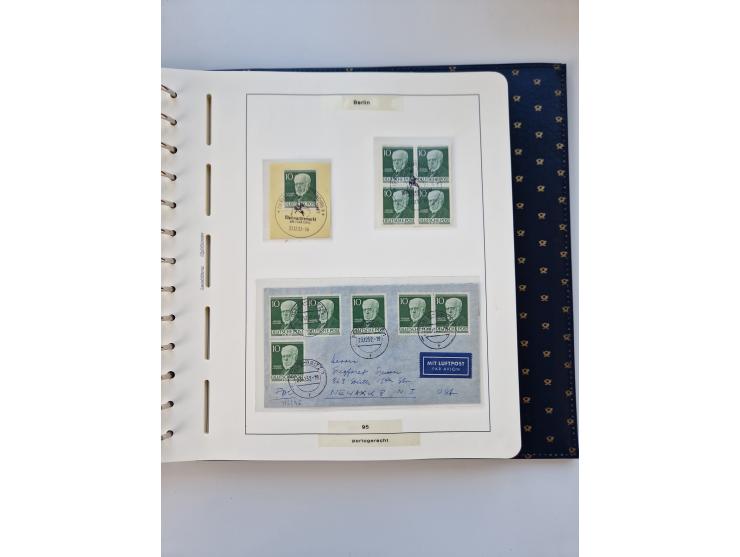 1948/90, umfangreiche Sammlung “Erst- und Letzttage” auf losen Marken, schönen Briefstücken, Briefen und Karten, dabei u.a. M