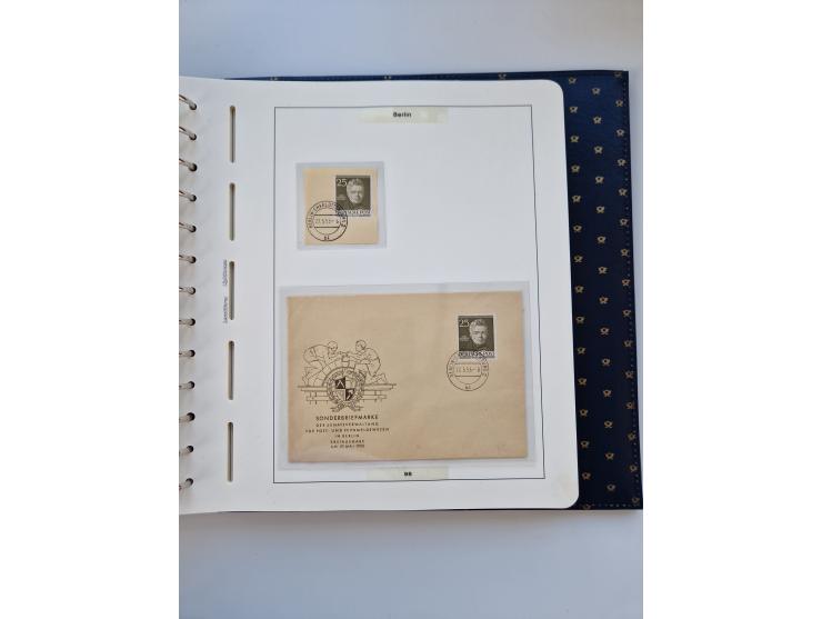 1948/90, umfangreiche Sammlung “Erst- und Letzttage” auf losen Marken, schönen Briefstücken, Briefen und Karten, dabei u.a. M