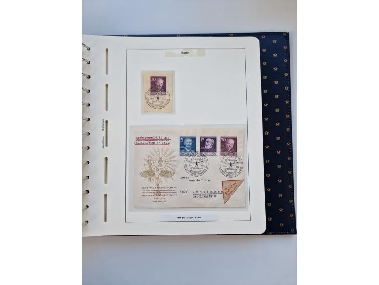 1948/90, umfangreiche Sammlung “Erst- und Letzttage” auf losen Marken, schönen Briefstücken, Briefen und Karten, dabei u.a. M