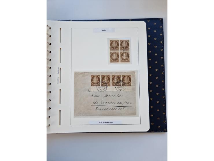 1948/90, umfangreiche Sammlung “Erst- und Letzttage” auf losen Marken, schönen Briefstücken, Briefen und Karten, dabei u.a. M