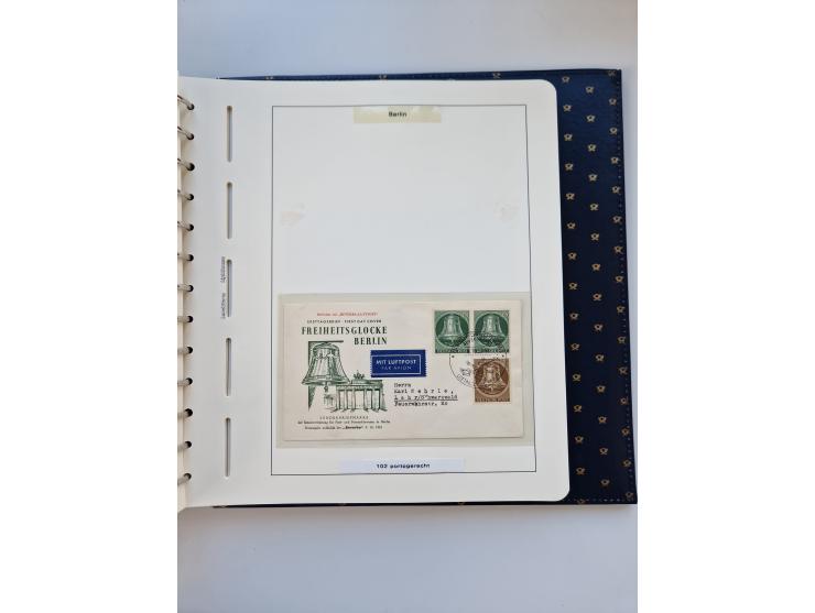 1948/90, umfangreiche Sammlung “Erst- und Letzttage” auf losen Marken, schönen Briefstücken, Briefen und Karten, dabei u.a. M