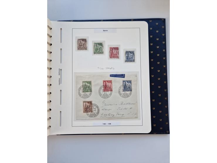 1948/90, umfangreiche Sammlung “Erst- und Letzttage” auf losen Marken, schönen Briefstücken, Briefen und Karten, dabei u.a. M