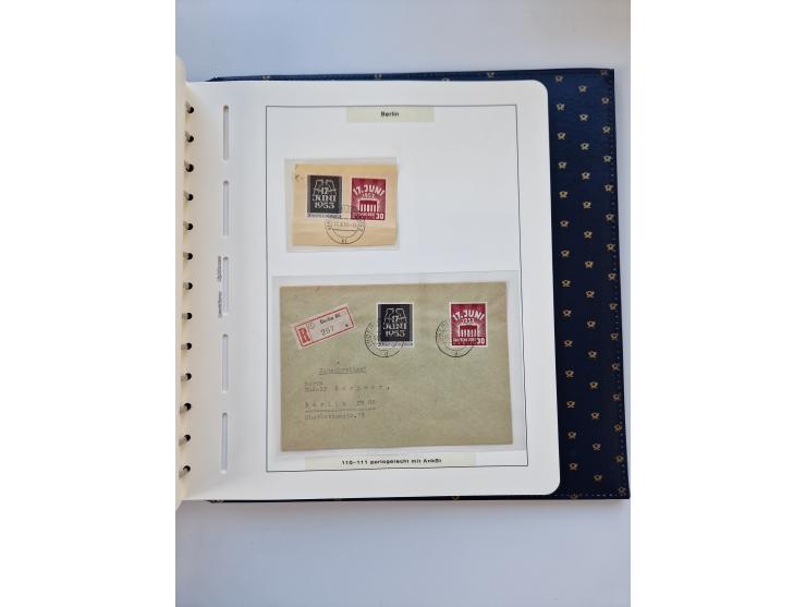 1948/90, umfangreiche Sammlung “Erst- und Letzttage” auf losen Marken, schönen Briefstücken, Briefen und Karten, dabei u.a. M