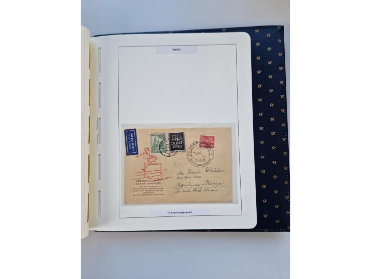 1948/90, umfangreiche Sammlung “Erst- und Letzttage” auf losen Marken, schönen Briefstücken, Briefen und Karten, dabei u.a. M