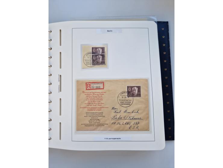 1948/90, umfangreiche Sammlung “Erst- und Letzttage” auf losen Marken, schönen Briefstücken, Briefen und Karten, dabei u.a. M