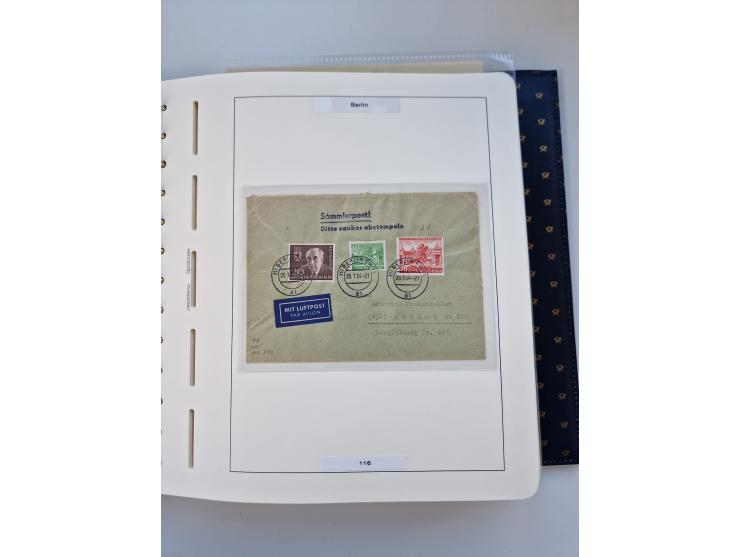 1948/90, umfangreiche Sammlung “Erst- und Letzttage” auf losen Marken, schönen Briefstücken, Briefen und Karten, dabei u.a. M