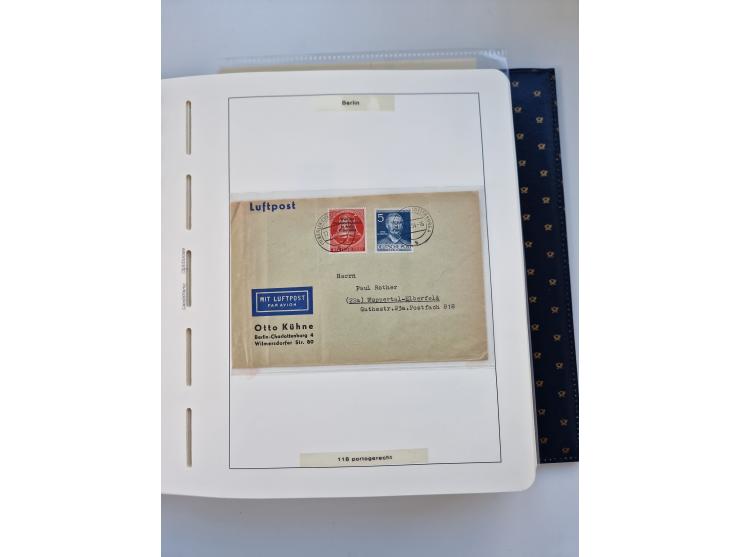 1948/90, umfangreiche Sammlung “Erst- und Letzttage” auf losen Marken, schönen Briefstücken, Briefen und Karten, dabei u.a. M