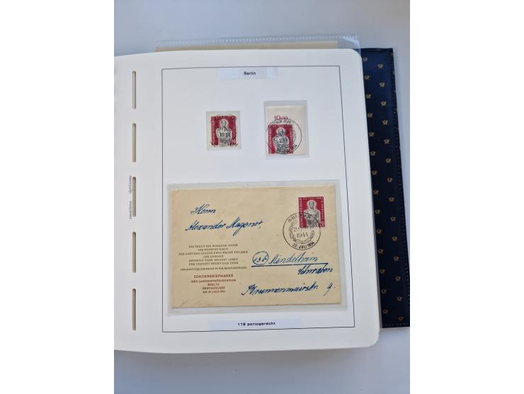 1948/90, umfangreiche Sammlung “Erst- und Letzttage” auf losen Marken, schönen Briefstücken, Briefen und Karten, dabei u.a. M