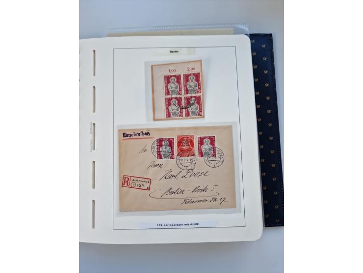 1948/90, umfangreiche Sammlung “Erst- und Letzttage” auf losen Marken, schönen Briefstücken, Briefen und Karten, dabei u.a. M