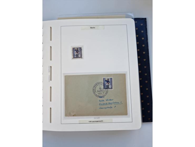 1948/90, umfangreiche Sammlung “Erst- und Letzttage” auf losen Marken, schönen Briefstücken, Briefen und Karten, dabei u.a. M
