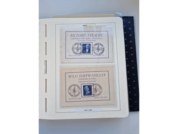 1948/90, umfangreiche Sammlung “Erst- und Letzttage” auf losen Marken, schönen Briefstücken, Briefen und Karten, dabei u.a. M