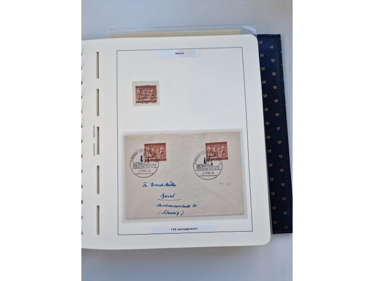 1948/90, umfangreiche Sammlung “Erst- und Letzttage” auf losen Marken, schönen Briefstücken, Briefen und Karten, dabei u.a. M