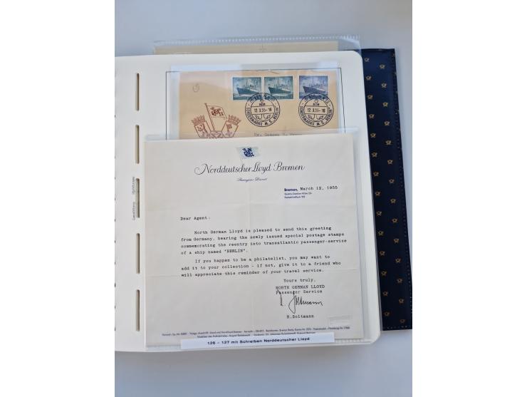 1948/90, umfangreiche Sammlung “Erst- und Letzttage” auf losen Marken, schönen Briefstücken, Briefen und Karten, dabei u.a. M