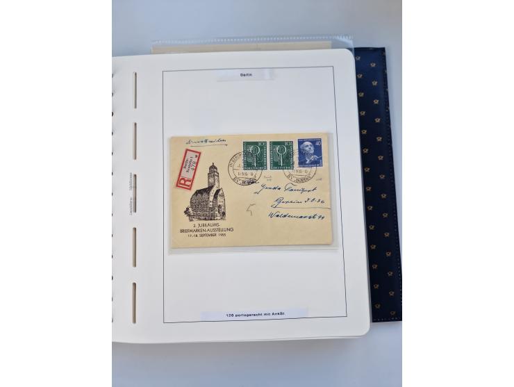 1948/90, umfangreiche Sammlung “Erst- und Letzttage” auf losen Marken, schönen Briefstücken, Briefen und Karten, dabei u.a. M