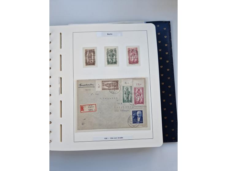 1948/90, umfangreiche Sammlung “Erst- und Letzttage” auf losen Marken, schönen Briefstücken, Briefen und Karten, dabei u.a. M