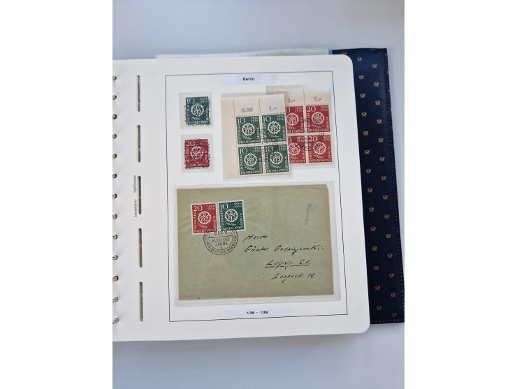 1948/90, umfangreiche Sammlung “Erst- und Letzttage” auf losen Marken, schönen Briefstücken, Briefen und Karten, dabei u.a. M