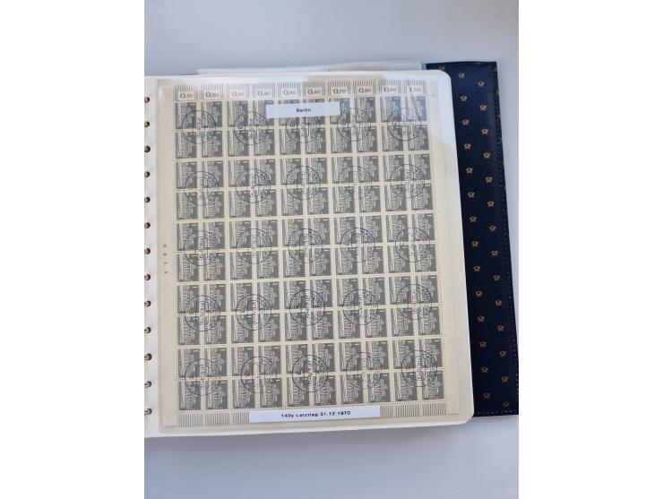 1948/90, umfangreiche Sammlung “Erst- und Letzttage” auf losen Marken, schönen Briefstücken, Briefen und Karten, dabei u.a. M