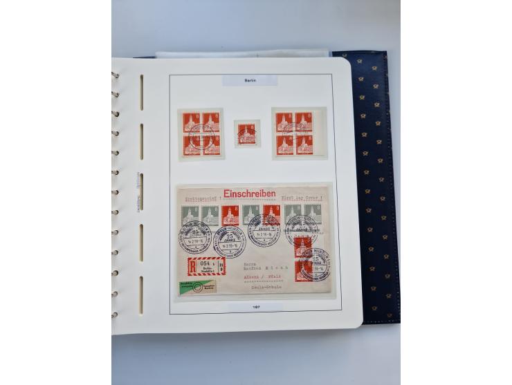 1948/90, umfangreiche Sammlung “Erst- und Letzttage” auf losen Marken, schönen Briefstücken, Briefen und Karten, dabei u.a. M