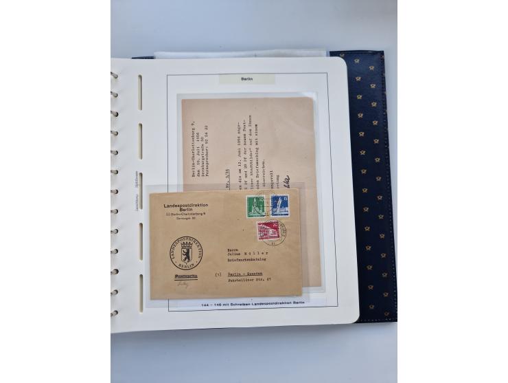 1948/90, umfangreiche Sammlung “Erst- und Letzttage” auf losen Marken, schönen Briefstücken, Briefen und Karten, dabei u.a. M