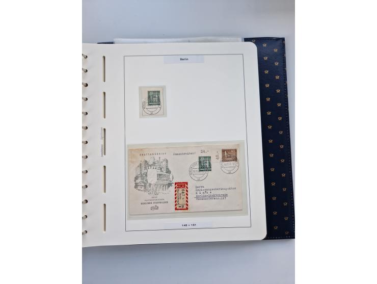 1948/90, umfangreiche Sammlung “Erst- und Letzttage” auf losen Marken, schönen Briefstücken, Briefen und Karten, dabei u.a. M