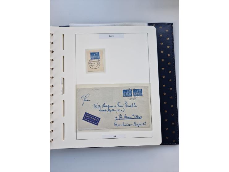 1948/90, umfangreiche Sammlung “Erst- und Letzttage” auf losen Marken, schönen Briefstücken, Briefen und Karten, dabei u.a. M