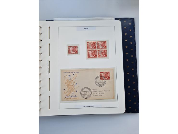 1948/90, umfangreiche Sammlung “Erst- und Letzttage” auf losen Marken, schönen Briefstücken, Briefen und Karten, dabei u.a. M