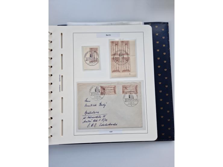 1948/90, umfangreiche Sammlung “Erst- und Letzttage” auf losen Marken, schönen Briefstücken, Briefen und Karten, dabei u.a. M