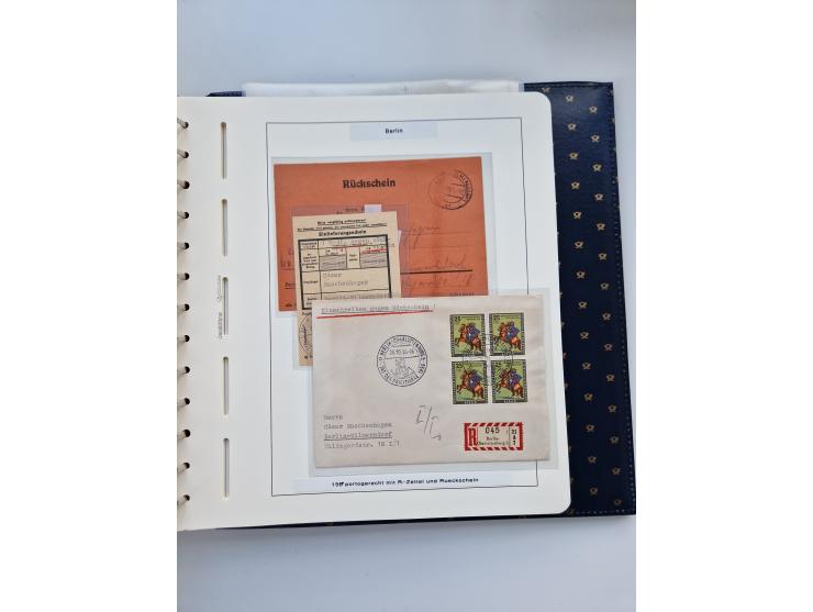 1948/90, umfangreiche Sammlung “Erst- und Letzttage” auf losen Marken, schönen Briefstücken, Briefen und Karten, dabei u.a. M