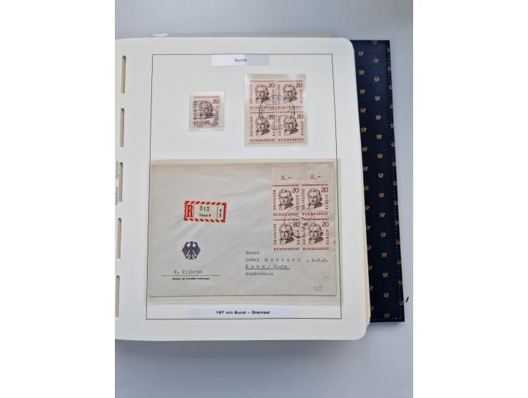 1948/90, umfangreiche Sammlung “Erst- und Letzttage” auf losen Marken, schönen Briefstücken, Briefen und Karten, dabei u.a. M