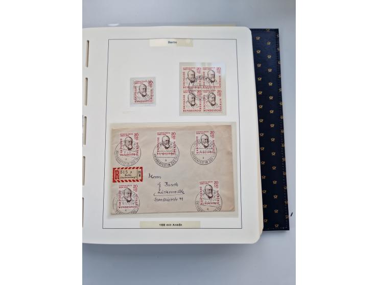 1948/90, umfangreiche Sammlung “Erst- und Letzttage” auf losen Marken, schönen Briefstücken, Briefen und Karten, dabei u.a. M