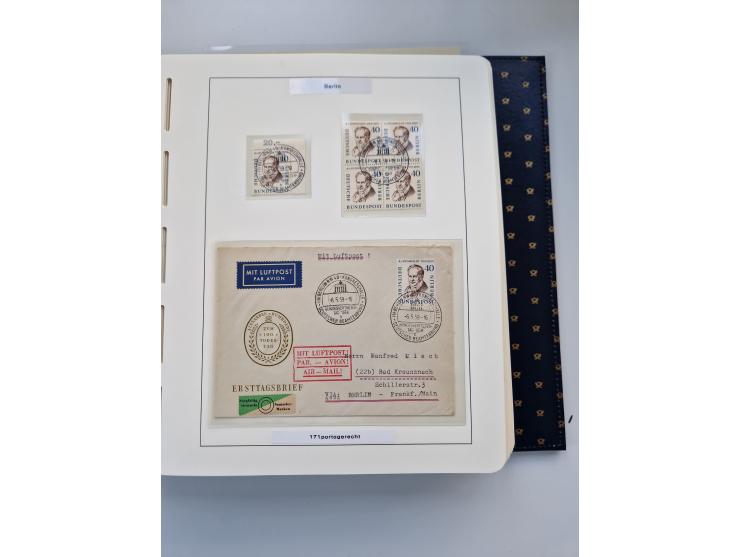 1948/90, umfangreiche Sammlung “Erst- und Letzttage” auf losen Marken, schönen Briefstücken, Briefen und Karten, dabei u.a. M