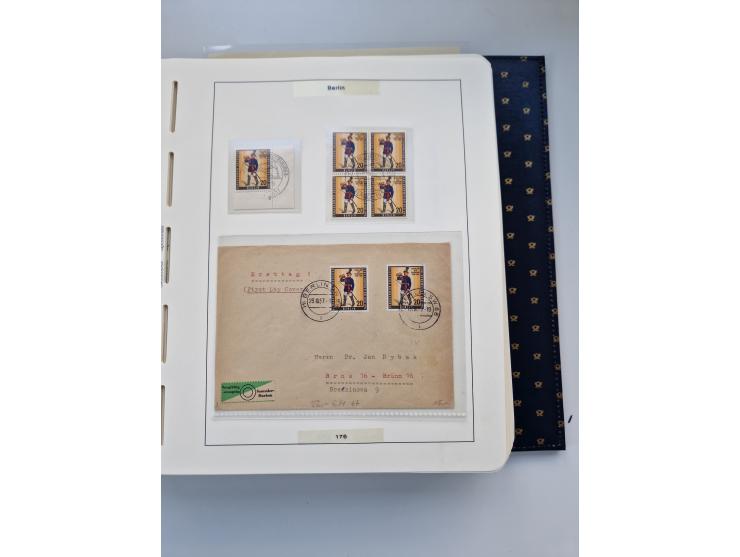 1948/90, umfangreiche Sammlung “Erst- und Letzttage” auf losen Marken, schönen Briefstücken, Briefen und Karten, dabei u.a. M