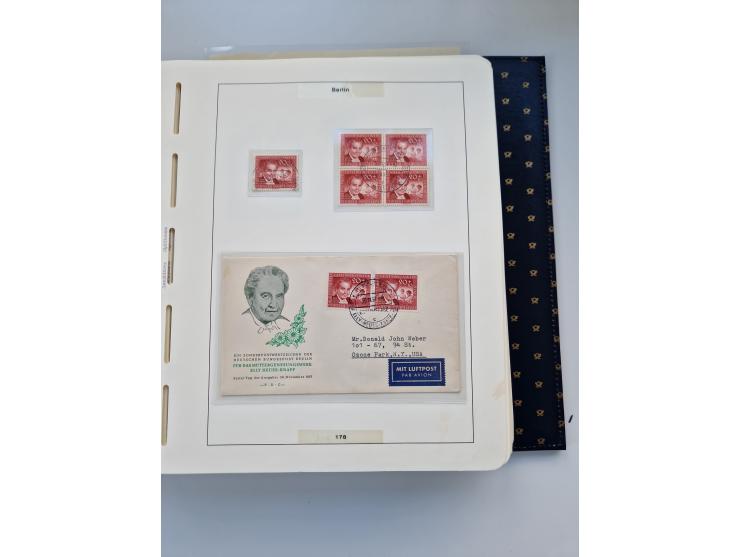 1948/90, umfangreiche Sammlung “Erst- und Letzttage” auf losen Marken, schönen Briefstücken, Briefen und Karten, dabei u.a. M