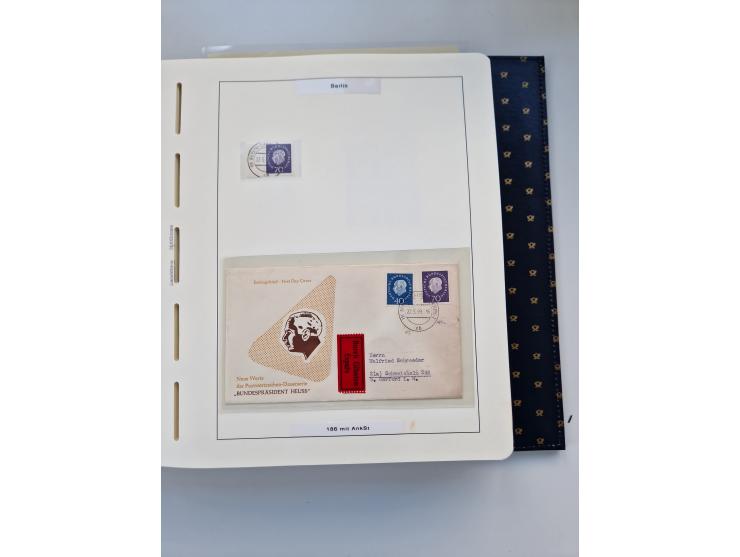 1948/90, umfangreiche Sammlung “Erst- und Letzttage” auf losen Marken, schönen Briefstücken, Briefen und Karten, dabei u.a. M