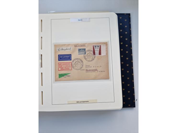 1948/90, umfangreiche Sammlung “Erst- und Letzttage” auf losen Marken, schönen Briefstücken, Briefen und Karten, dabei u.a. M