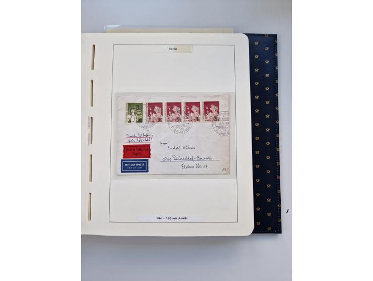 1948/90, umfangreiche Sammlung “Erst- und Letzttage” auf losen Marken, schönen Briefstücken, Briefen und Karten, dabei u.a. M