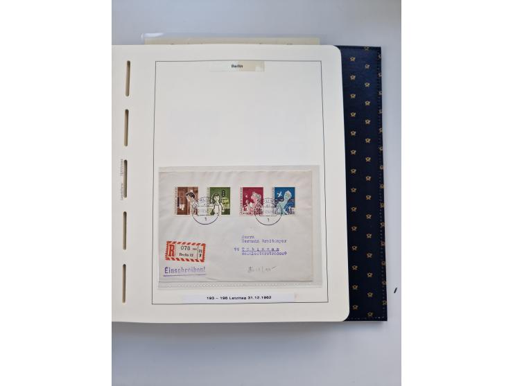 1948/90, umfangreiche Sammlung “Erst- und Letzttage” auf losen Marken, schönen Briefstücken, Briefen und Karten, dabei u.a. M