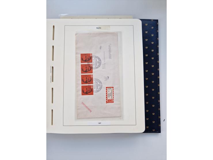 1948/90, umfangreiche Sammlung “Erst- und Letzttage” auf losen Marken, schönen Briefstücken, Briefen und Karten, dabei u.a. M