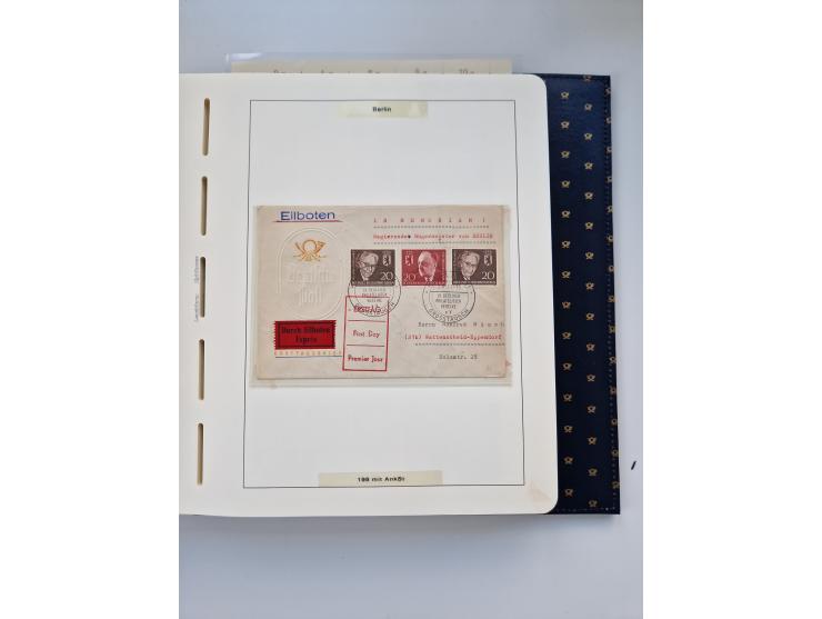 1948/90, umfangreiche Sammlung “Erst- und Letzttage” auf losen Marken, schönen Briefstücken, Briefen und Karten, dabei u.a. M