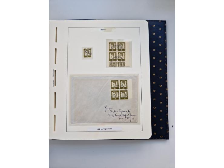 1948/90, umfangreiche Sammlung “Erst- und Letzttage” auf losen Marken, schönen Briefstücken, Briefen und Karten, dabei u.a. M