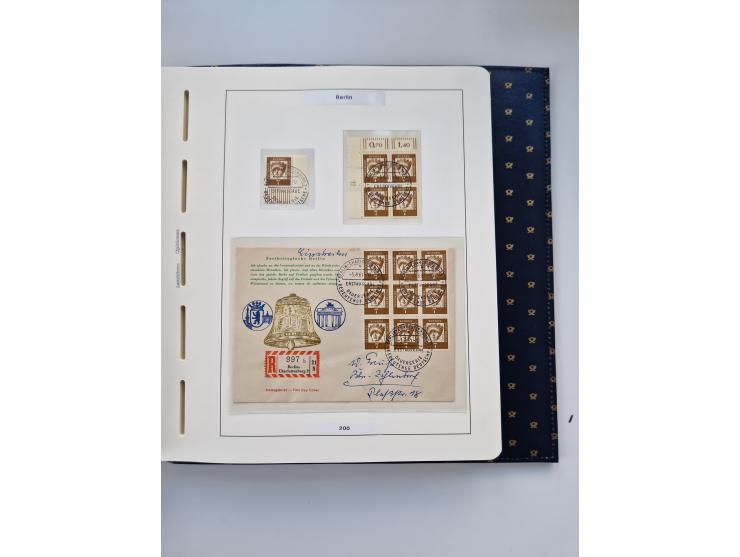 1948/90, umfangreiche Sammlung “Erst- und Letzttage” auf losen Marken, schönen Briefstücken, Briefen und Karten, dabei u.a. M