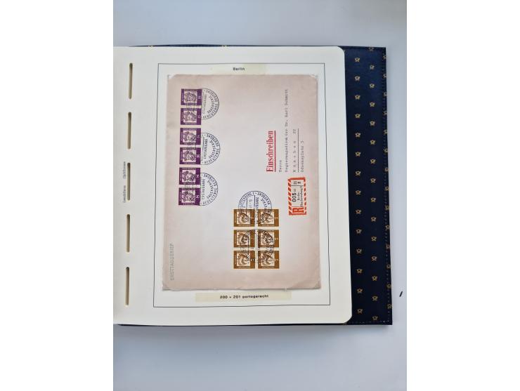 1948/90, umfangreiche Sammlung “Erst- und Letzttage” auf losen Marken, schönen Briefstücken, Briefen und Karten, dabei u.a. M