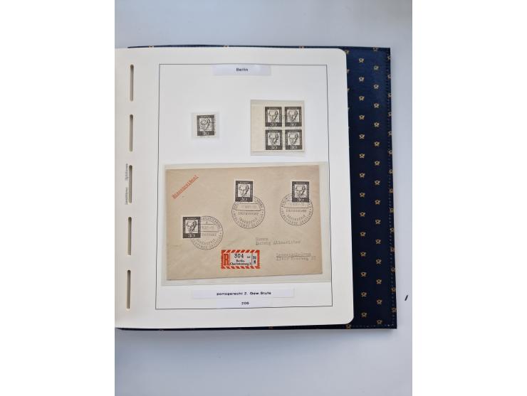 1948/90, umfangreiche Sammlung “Erst- und Letzttage” auf losen Marken, schönen Briefstücken, Briefen und Karten, dabei u.a. M