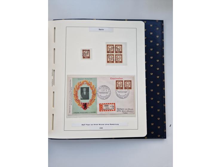 1948/90, umfangreiche Sammlung “Erst- und Letzttage” auf losen Marken, schönen Briefstücken, Briefen und Karten, dabei u.a. M