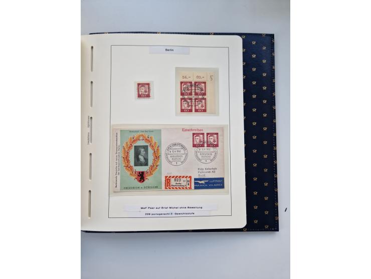 1948/90, umfangreiche Sammlung “Erst- und Letzttage” auf losen Marken, schönen Briefstücken, Briefen und Karten, dabei u.a. M