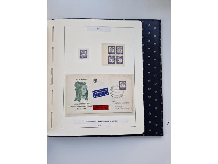 1948/90, umfangreiche Sammlung “Erst- und Letzttage” auf losen Marken, schönen Briefstücken, Briefen und Karten, dabei u.a. M