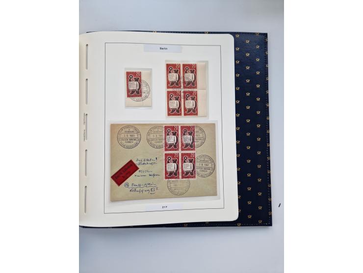 1948/90, umfangreiche Sammlung “Erst- und Letzttage” auf losen Marken, schönen Briefstücken, Briefen und Karten, dabei u.a. M