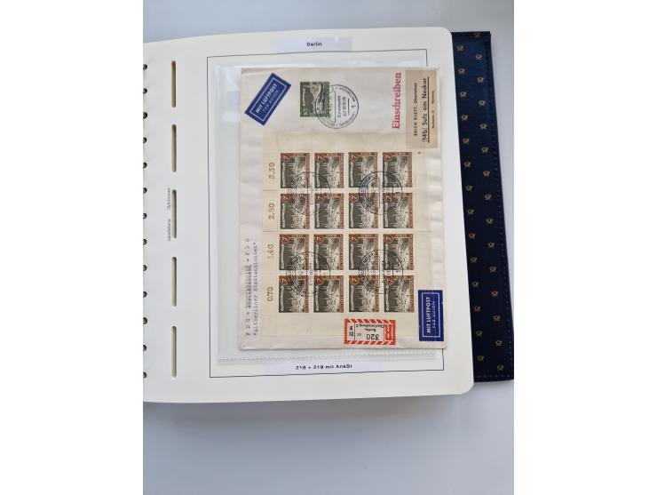 1948/90, umfangreiche Sammlung “Erst- und Letzttage” auf losen Marken, schönen Briefstücken, Briefen und Karten, dabei u.a. M