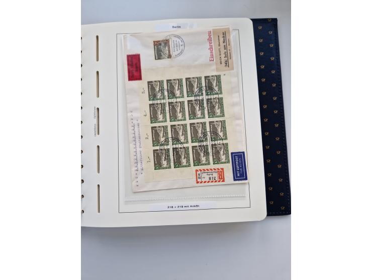 1948/90, umfangreiche Sammlung “Erst- und Letzttage” auf losen Marken, schönen Briefstücken, Briefen und Karten, dabei u.a. M