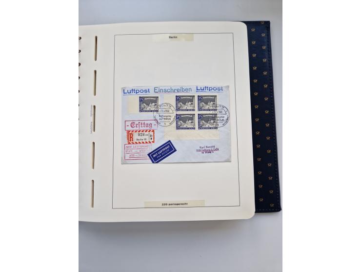 1948/90, umfangreiche Sammlung “Erst- und Letzttage” auf losen Marken, schönen Briefstücken, Briefen und Karten, dabei u.a. M